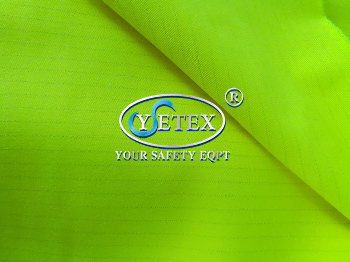 Anti Static Cotton High Visibility Fabric / Safety Clothing Fire Retardant Polyester Fabric