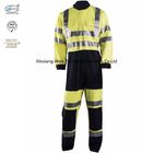Yellow Fire Resistant Coveralls With Reflective Tape Two Tone High Visibility